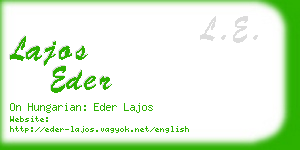 lajos eder business card